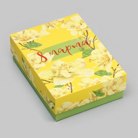 Gift box team "March flowers" 16.5 x 12.5 x 5.2 cm-2