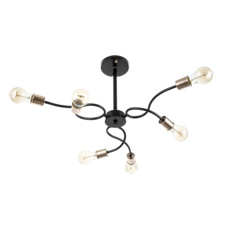 Ripley chandelier 6he27 40W black and gold 55x55x40 cm