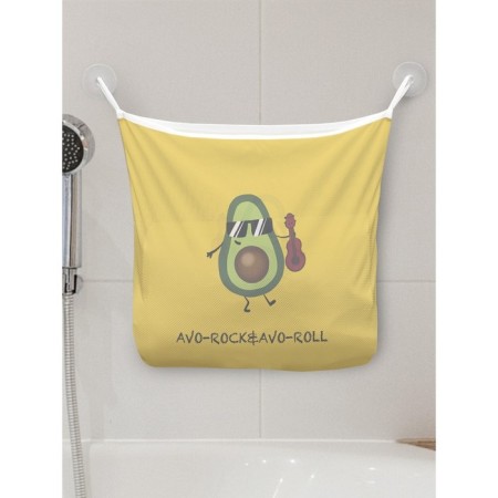 Organizer in a bathtub on suction cups "Cool Avocado", for storing toys and trifles, size 33x39 cm