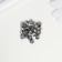 Glass beads, 6 mm, 20 pcs. silver