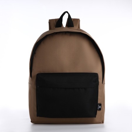 Sports backpack from textiles on lightning, Textura, 20 liters, beige color/black