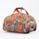 Road bag on wheels, lightning department, outer pocket, orange/multi -colored