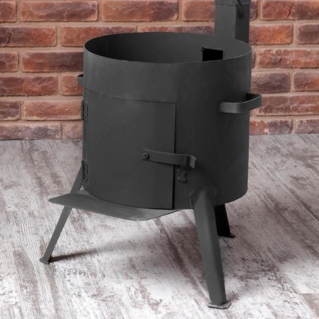 Stove for a cauldron 12 l d = 36 cm, with a chimney, with a door-9