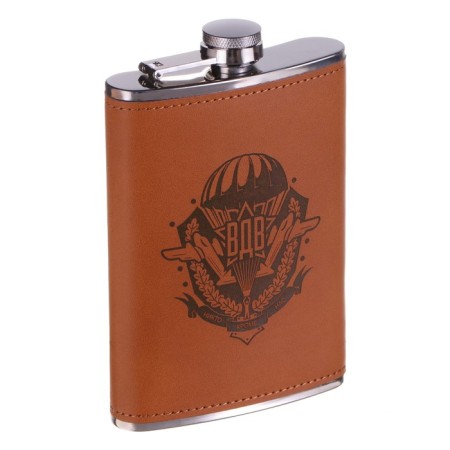 Flask for alcohol and water, 270 ml, "Airborne Forces", stainless steel, gift, army, 9 oz-1