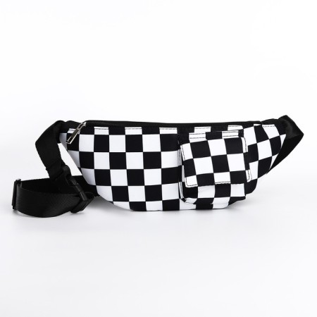 The textile waist bag with the pocket "Society" 30*14*6 cm-1