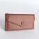 Women's wallet on the button, pink color