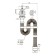 Hofrosiphon ORIO AS-30112, 1 1/2 "x40 mm, with a stainless grill d = 70 mm, l = 1500 mm, white