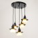 Economic light lamp 36081/5 5x40W E27, black 32x32x90 cm