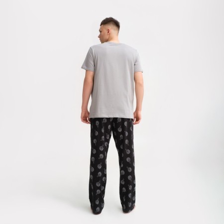 Pajama men's kaftan "morning" size 52, gray/black-2