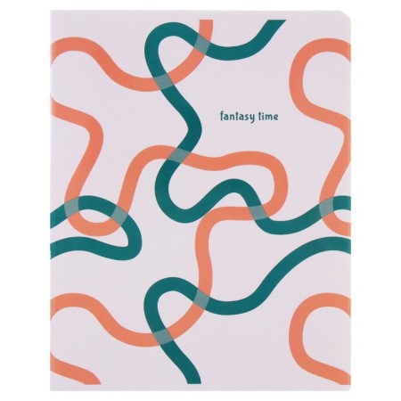 A notebook of 60 sheets in a cage on a clip "Fantasy Time", cover Cover Cardboard, Selective Lac, Mix-4