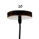 Lamp Bayerlux suspension Bayerlux "Pyramid" 1x40W E27 black and gold 16x16x16-116 cm