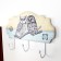 Decorative tree hooks "Filin on a branch" 18x26.5x4.5 cm