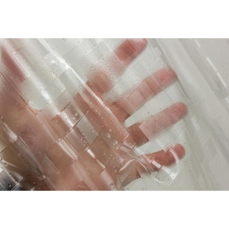 Curtain for the bathroom Meiwa Vision, 182x182 cm, PVC, transparent-4
