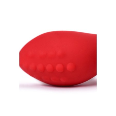 Prostate vibro -stimulator, silicone, red color, 12.5 cm-7