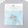 Decor for creativity metal, rhinestones "Maple leaflet with pearl" 1.7x1.3 cm