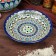 The plate of the Rishtan ceramics "Patterns", blue, deep, mix, 20 cm