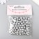 Set of beads "needlework" plastic, diameter 8 mm, 25 g, silver