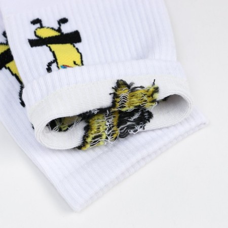 Socks "banana without peel", white color, size 36-40-3