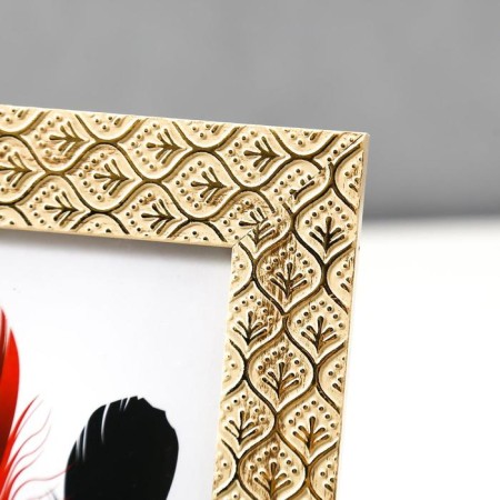 Photo frame plastic 10x15 cm "Golden leaves on beige" 18.5x13.8 cm-2