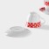 Tea Ceramic Dolyana Service "Peas", 4 items: 2 cups 210 ml, 2 saucers d = 14 cm, red red color