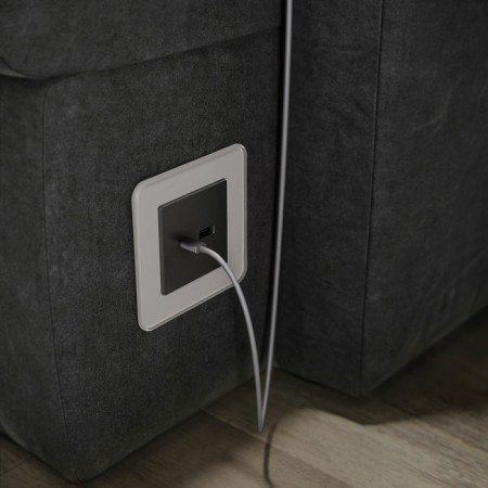 Frame W0012417, 1 ELITE socket, smoky, glass-2