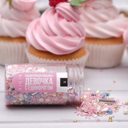 Sprinking confectionery Mixie "Girl with a unicorn", 50 g-1