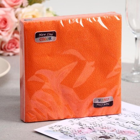 Paper Nev Line Fresco "Orange", 2 layers, 33*33 cm, 20 pcs.