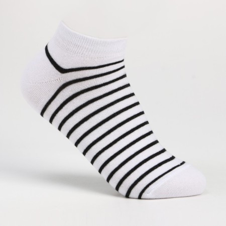 Women's socks, white/black stripes, size 23