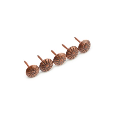 Tundra nails, decorative, textured, 11x16 mm, copper, 50 pcs-12