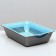 Deep toilet with a mesh of 36 x 25 x 9 cm, blue/gray