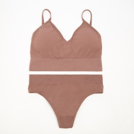 Female set (top, panties) Coffee color, size 42-44-4
