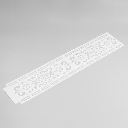 Stencil of border plastic "Flower ornament" 60x12 cm-4
