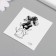 Black body tattoo "Black. Sanding clock" 6x6 cm
