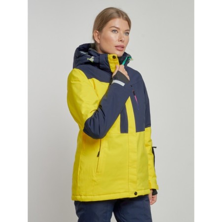 Ski jacket women's winter, size 44, yellow color-1