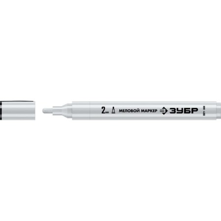 Zubble marker MM-400 06332-8, chalk, round, 2 mm, white-1