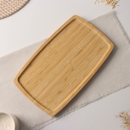 STRIATA shade for serving 30 × 18 cm, bamboo-2