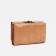 Women's wallet on the button, brown color