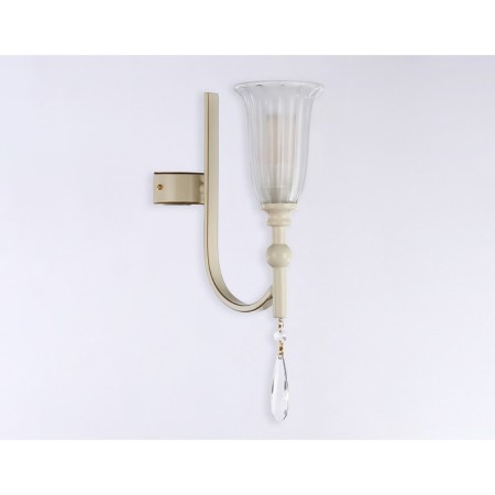 Wall lamp with crystal Ambrella Light, Traditional, TR3252, 1HE14, beige color, gold-4