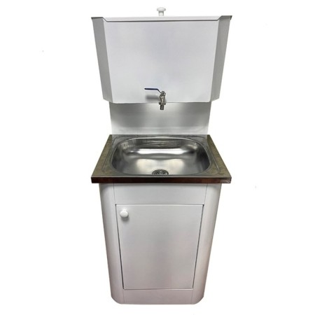 Washbuilder "Dacha", without euns, stainless sink, crane metal, 30 l, white