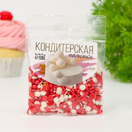 Assorting confectionery: white, red, gold, 50 g-1