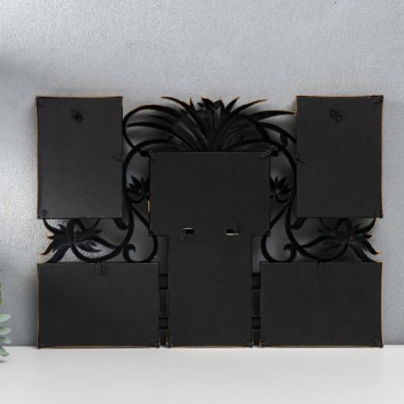 Photo frame plastic in 6 photos 10x15 cm "African lily" Dark gold 36x49 cm-2