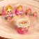 Nesting doll "rose", pink dress, 5 puppet, 10 cm