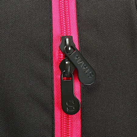 School backpack, 40 x 33 x 19 cm, ergonomic back, stavia "muzzle", black/pink-9