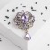 Brooch "Empress" Gracefulness, purple color in black gold