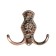 Hook furniture tundra TKD023, two -rod, copper, 4 pcs TMP