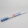 Set of balls plastic D-6 cm, 12 pcs "Agnet" stripes, silver-blue