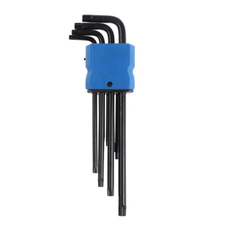 Набор ключей ТУНДРА black, TORX Tamper, экстрадлинные, CrV, TT10 - TT50, 9 шт.-1