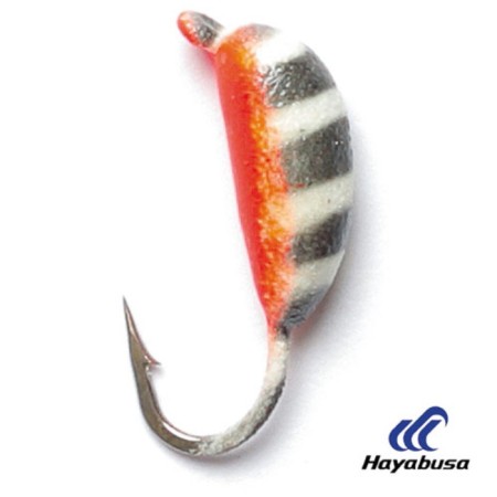 Mormyshka tungsten "banana" Riga painted with a hole, weight 0.3 g, 025/33