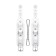 Pecado BDSM bracelets, mini with rounded corners, genuine leather, white