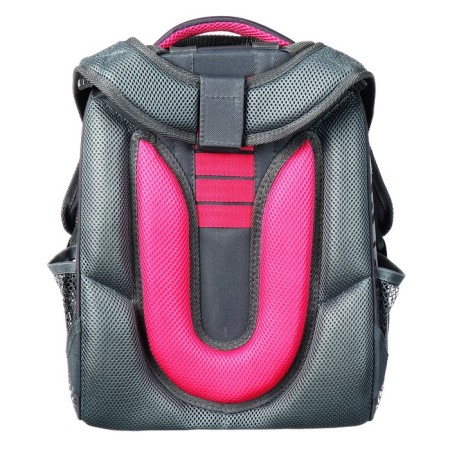 School backpack 38 x 30 x 16 cm, ergonomic back, stavia "cat family", gray-5